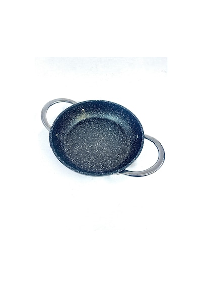 Çelik Saplı Döküm Granit Yumurta Sahanı 24 Cm Siyah