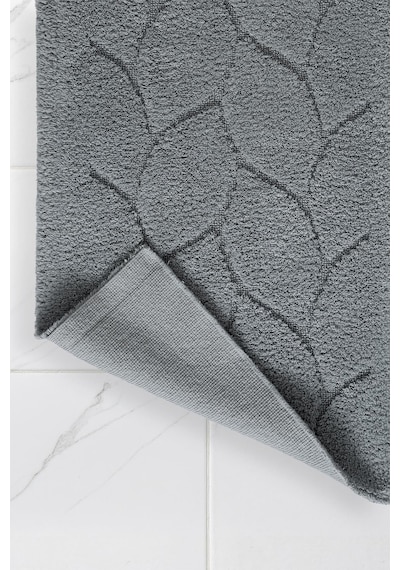 Lilly 2'li Pamuk Banyo Paspas Seti Yumuşak Dokulu Gri Yıkanabilir 60x100 + 60x50cm, Ll006g