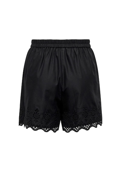 Only Onllou Lıfe Emb Loose Shorts Wvn Siyah Renkli