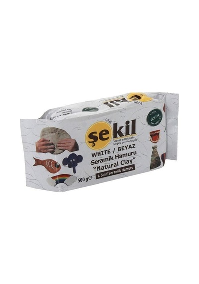 1.kalite Seramik Kil Hamuru 500 Gr Beyaz Çok Renkli