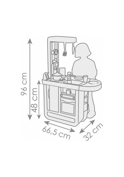 Mey İthalat 7600310914 Smoby Cherry Kitchen Mutfak Oyun Seti