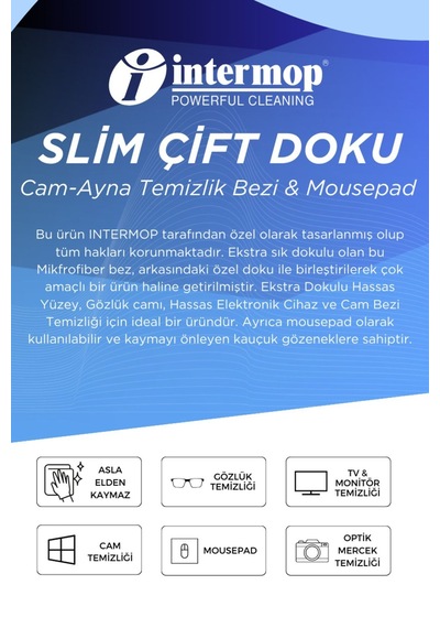 Easy Clean Çamaşır Suyu Katkılı Yüzey Temizlik Havlusu 4x100 400 Yaprak Intermop Slim Cam Bezi Diğer