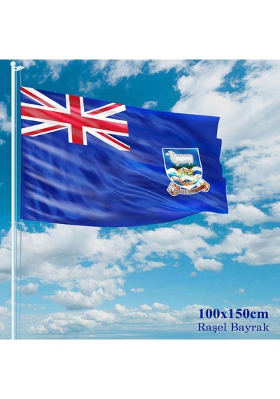 Falkland Bayrağı - 100x150 Cm 1 Metre X 1,5 Metre - Raşel Kumaş 1