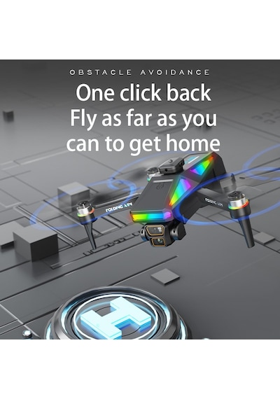 Çeşithane S5 4k Drone 4.3 Ekranlı Uzaktan Kumanda, Çift Kameralı, Katlanabilir Fırçasız Motorlu,