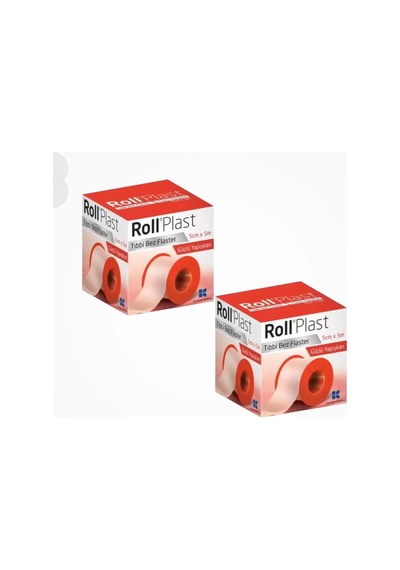 Roll Plast Tıbbi Bez Flaster Çinko Oksitli Kauçuk Yapışkanlı 5cm X 5m - 2 Adet