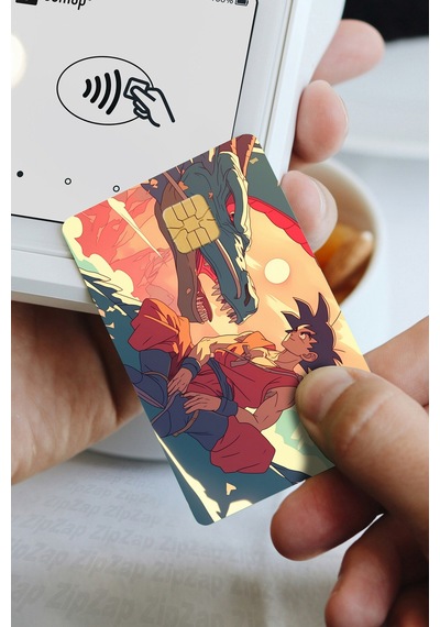 Dragon Ball Kart Kaplama Sticker 8 Adet Çok Renkli