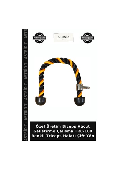 Özel Üretim Biceps Vücut Geliştirme Çalışma Trc-100 Renkli Triceps Halatı Çift Yön