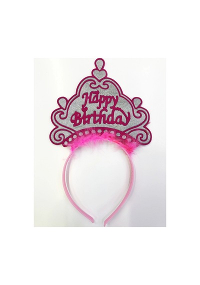 Happy Birthday Yazılı Neon Renk Taç 12 Adet Bx40 Diğer