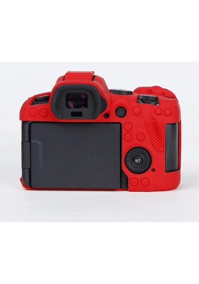 Mettzchrom Canon Eos R6 Mark Iıı Uyumlu Silikon Koruyucu Kılıf Kırmızı