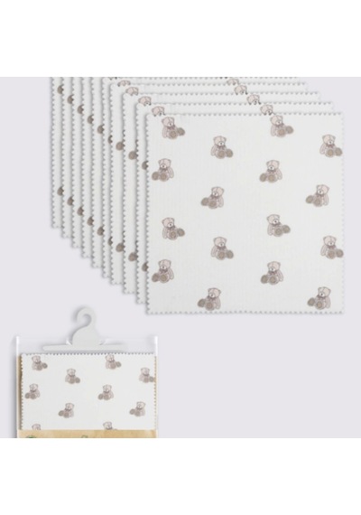Bistyle Bear 20x20 10'lu Penye Mendil 90162 Ekru Ekru
