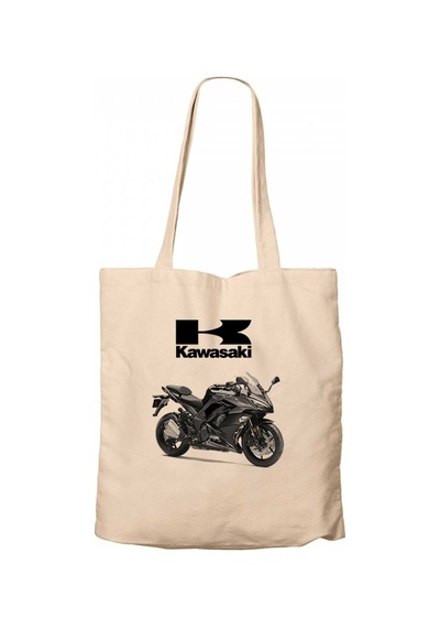 Kawasaki Ninja 1000 Krem Fermuarlı Bez Çanta Gabardin