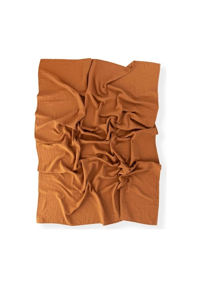 Müslin Bebek Çarşafı Yıkanmıştır 120x150cm +/ - 2 Cm Kahve