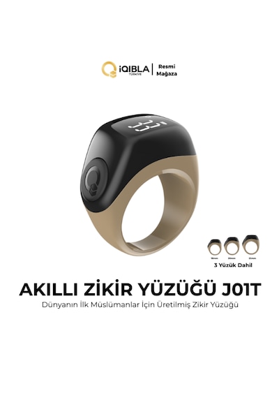 Iqibla Smart Ring J01T Jood Lite Akıllı Zikir Yüzüğü Camel Bej