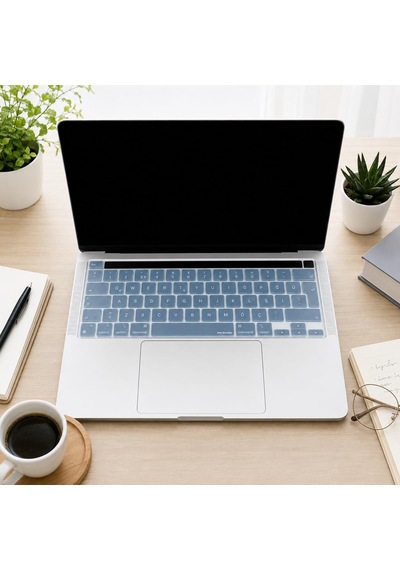 Apple Macbook Uyumlu Klavye Koruyucu İngilizce A2338 M1 M2 13 İnç A2251 A2289 A2141 16 İnç Uk Iso Ters L Enter Silikon Keyboard Cover Touch Bar Şeffaf