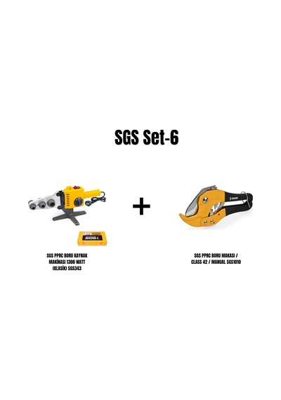 Sgs Set-6 Sgs Pprc Boru Kaynak Makinası 1300 Watt Klasik Sgs343+sgs Pprc Boru Makası / Class 42 / Manual Sgs1010