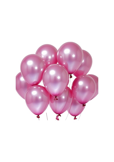 20 Adet 12 İnç 30 Cm Metalik Fuşya Balon Doğum Günü Süsleme Fuşya
