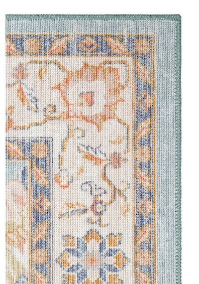 Elısta Vıntage Vintage Tasarımlı Yumuşak Bukle Dokuma Kaymaz Tabanlı Yıkanabilir Modern Halı Mavi - Bej Elısta Vıntage Vintage Tasarımlı Yumuşak Bukle Dokuma Kaymaz Tabanlı Yıkanabilir Modern Halı Mavi - Bej