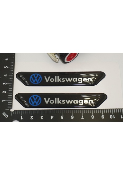 Volkswagen Logo Çamurluk Yanı Ve Ayna Metalize Damla Desen 3M Log