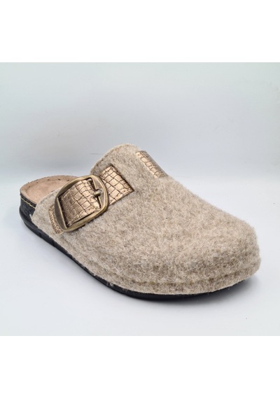 Bento K-41.006 Camel Renk Keçe Anatomik Kadın Kışlık Ev Terliği Camel