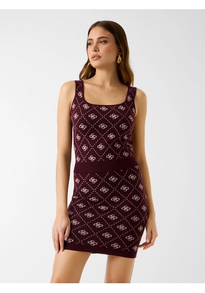 Guess Sarah 4g Büstiyer Triko Kadın Bordo Triko W4br0cz3jd2-f4t5