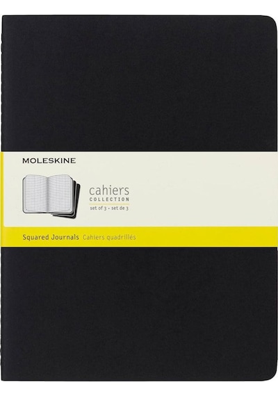 Moleskine Cahier Journals Kareli Defter 19x26 Black Siyah