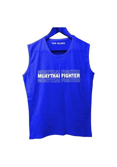 Top Glory Muay Thai Fighter Baskılı Kolsuz Sporcu T-shirt Tank Top Sporcu Fitness Atlet