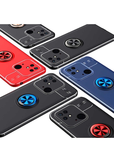 Xiaomi Redmi 10c Kılıf Zore Ravel Silikon Kapak Kırmızı