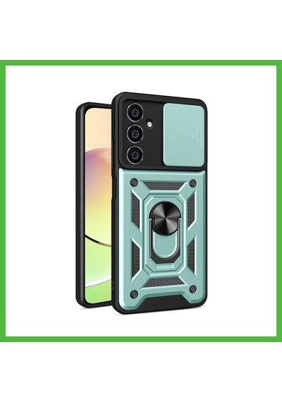Vaveni Samsung Galaxy A25 5g Uyumlu Kılıf Pars Lens Yüzüklü Silikon - Yeşil Arz