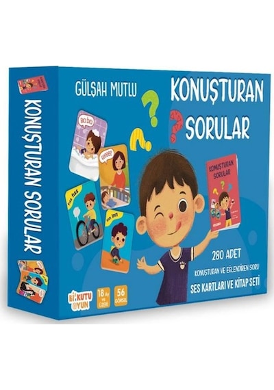 Konuşturan Sorular - Ses Kartları ve Kitap Seti - Gülşah Mutlu - Bi Kutu Oyun Yayınevi