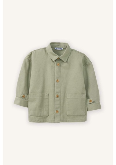 Defacto Erkek Bebek Gabardin Uzun Kollu Gömlek G6614a526spgn1216 Yeşil-gn1216