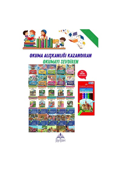 3. Sınıf Okuma Alışkanlığı Kazandıran Okumayı Sevdiren 30 Kitap + Kuru Boya Kalemi Hediyeli
