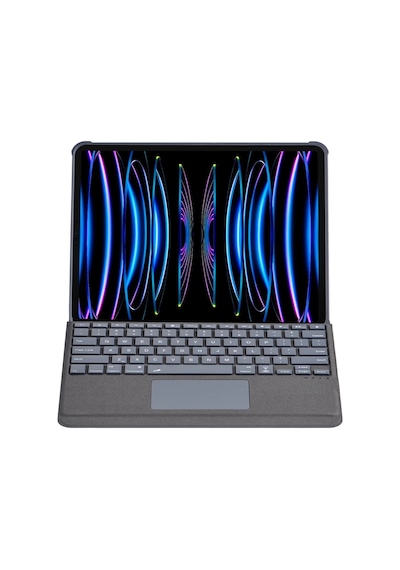 Apple T5509d İpad Pro 12.9 2022 Kılıf Palermo Ledli Klavyeli Standlı Tablet Kılıfı - Siyah Diğer
