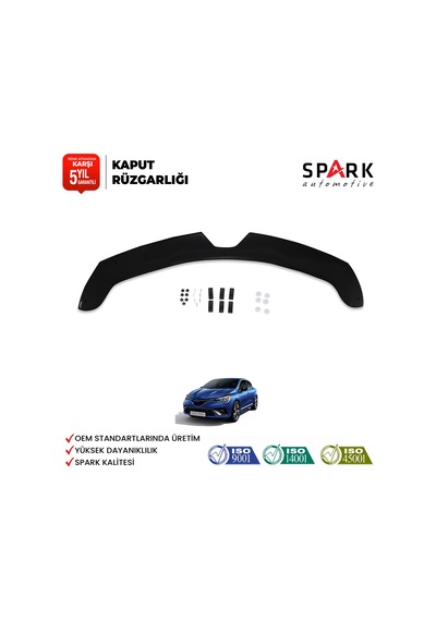 Renault Clio 5 2020- Yılı Ve Sonrası Uyumlu Kaput Rüzgarlığı 3mm