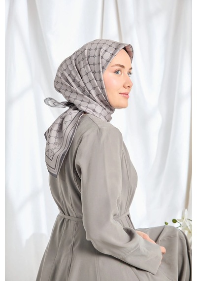 Silk Home %100 Twill İpek Eşarp S539 Antrasit