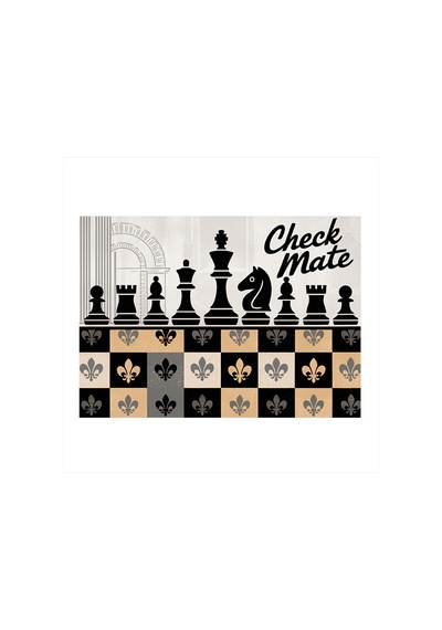 Checkmate Satranç Posteri Tasarım Ahşap Tablo