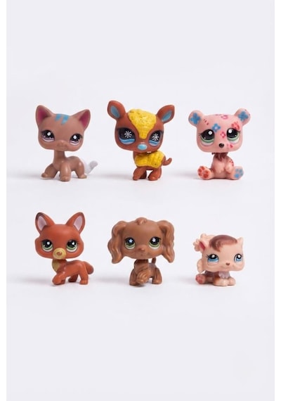 Pet Star Little Sevimli Minişler 6'lı Miniş Oyuncak Seti Hayvan Figür ve Aksesuarları 3046A22