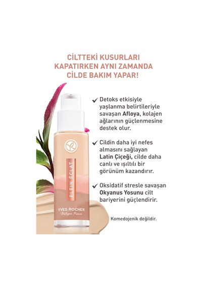 Yves Rocher Etkili Işıltı Veren Fondöten- Bej 050- 30 Ml-63154