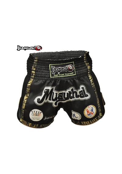 Dragon Mt2019 Federasyon Onaylı Muaythai Şortu Siyah