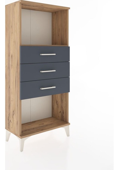 Hyperion Dolap Tek Raflı 3 Çekmeceli 60x44x134 Çam-antrasit Çam Hyperion Dolap Tek Raflı 3 Çekmeceli 60x44x134 Çam-antrasit Çam