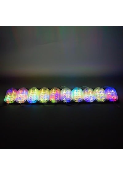 Powermaster Parlak Yanıp Sönen Rgb 24 Volt 1.2 Watt 2835 Modül Led Şeffaf