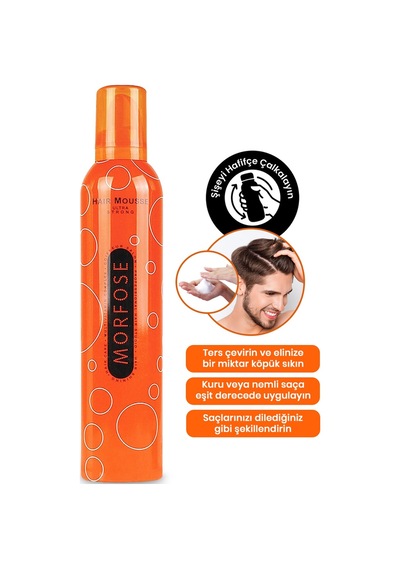 Morfose Saç Köpüğü Ultra Sert Turuncu 350 Ml