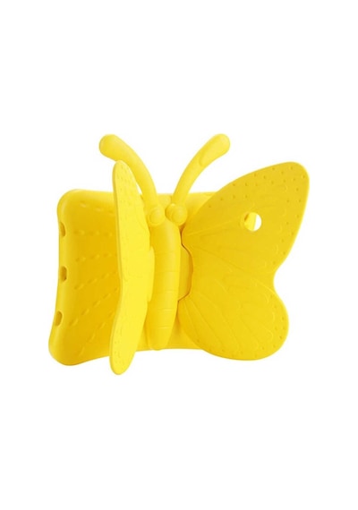 Zore İpad 10.2 2021 9.nesil Uyumlu Butterfly Standlı Tablet Kılıf-sarı