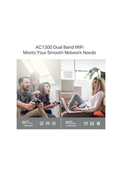 Tp-lınk Archer C64, Ac1200, 4port, 1200mbps, Dual Band Wifi, Masaüstü, Gigabit, Router, Access Point