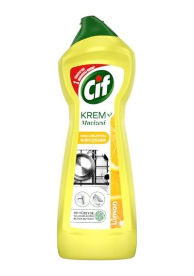 Cif Krem Yeni Nesil Yüzey Temizleyici Limon 750 Ml 100'lü Set