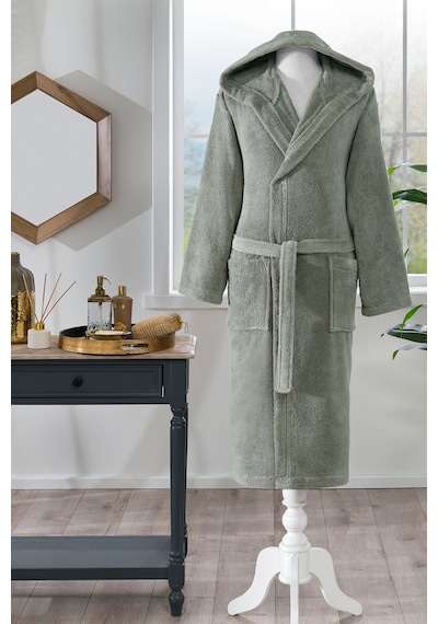 Özdilek Woven Kapüşonlu Bornoz  Yeşil