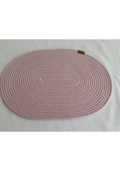 Jüt Amerikan Servis Sofra Altlığı, Masa Dekoru Supla Oval 30x40 8li Açık Pembe
