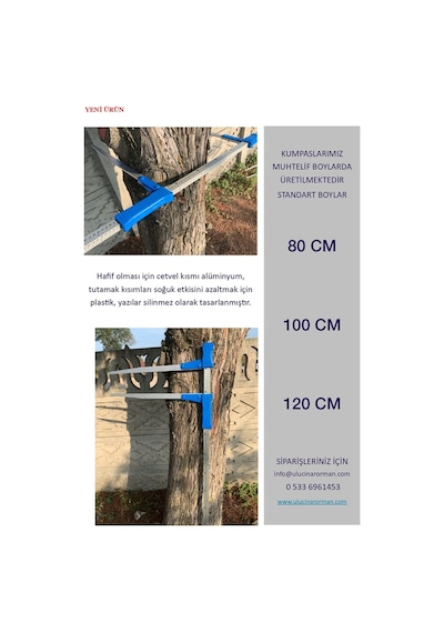 Tomruk ve Ağaç Ölçme Kumpası 60 Cm