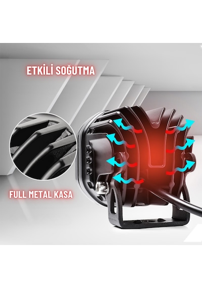 Motosiklet Sis Farı Full Set Tüm Montaj Aparatları Ve Sis Farı Takımı Kablo Seti İle Kolay Kurulum