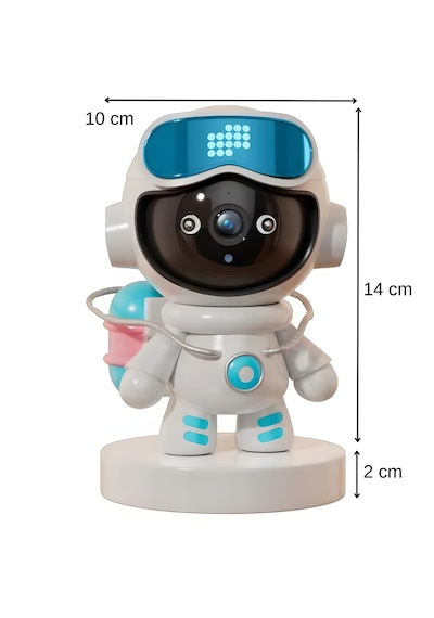 Robot Tasarımlı Akıllı Wifi Güvenlik Kamerası 1080p 2mp 360 Hareket Takipli Gece Görüşlü Ip Kamera