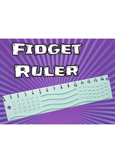 3d Baskı Dokunsal Fidget Cetveli - Kabartmalı Stres Ve Odaklanma Oyuncağı - Mint